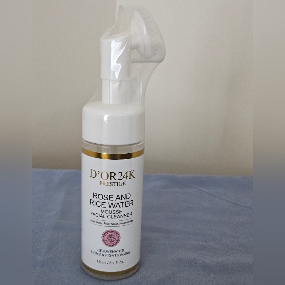 D'OR24K Prestige Rose and Rice Water Mousse Facial Cleanser